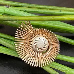 Vintage Western Germany Gold-tone Spiral Nautilus Scarf Clip